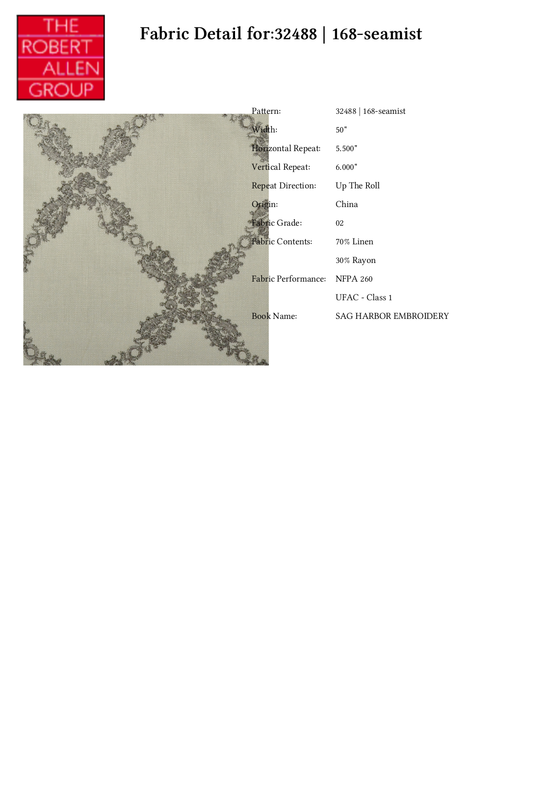 Duralee CRAL6051 Specifications - ManualMachine.com