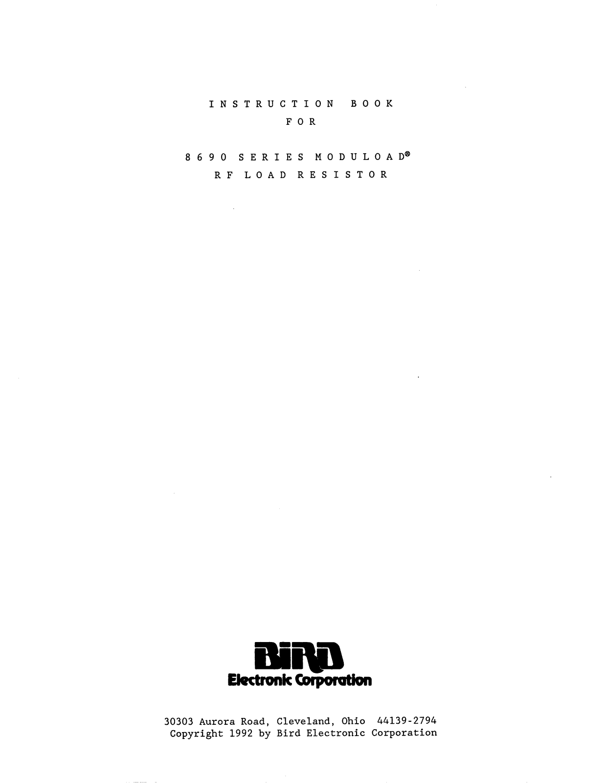 Bird 8690S User Manual