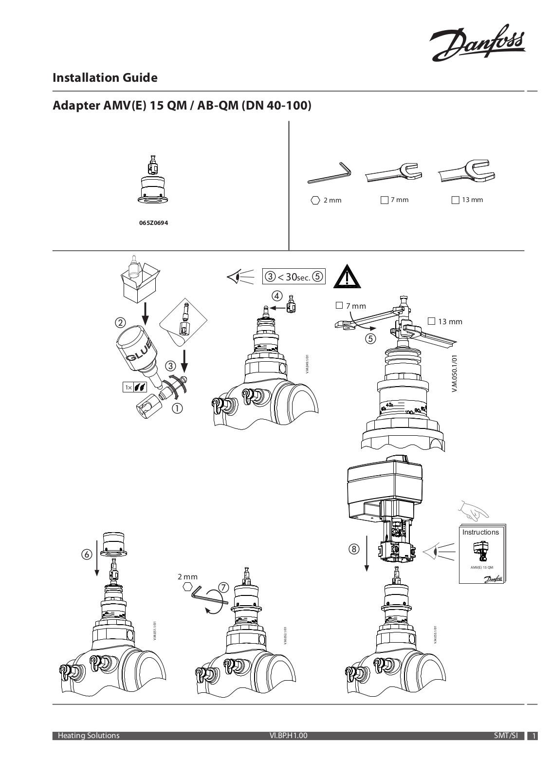 Danfoss AMV(E) 15 QM Installation guide