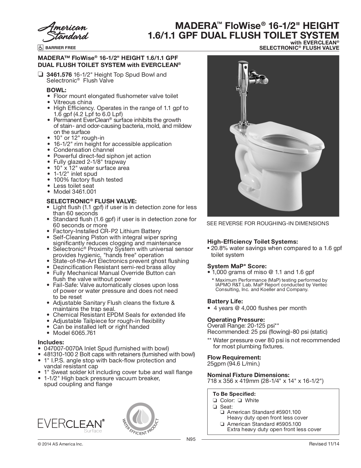 American Standard ASD9440 Specifications - ManualMachine.com