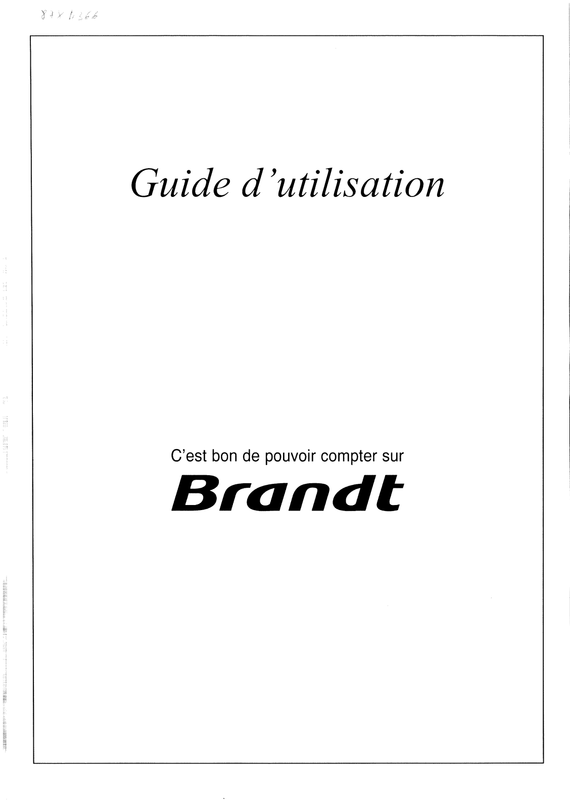 Brandt H285N F1 User Manual