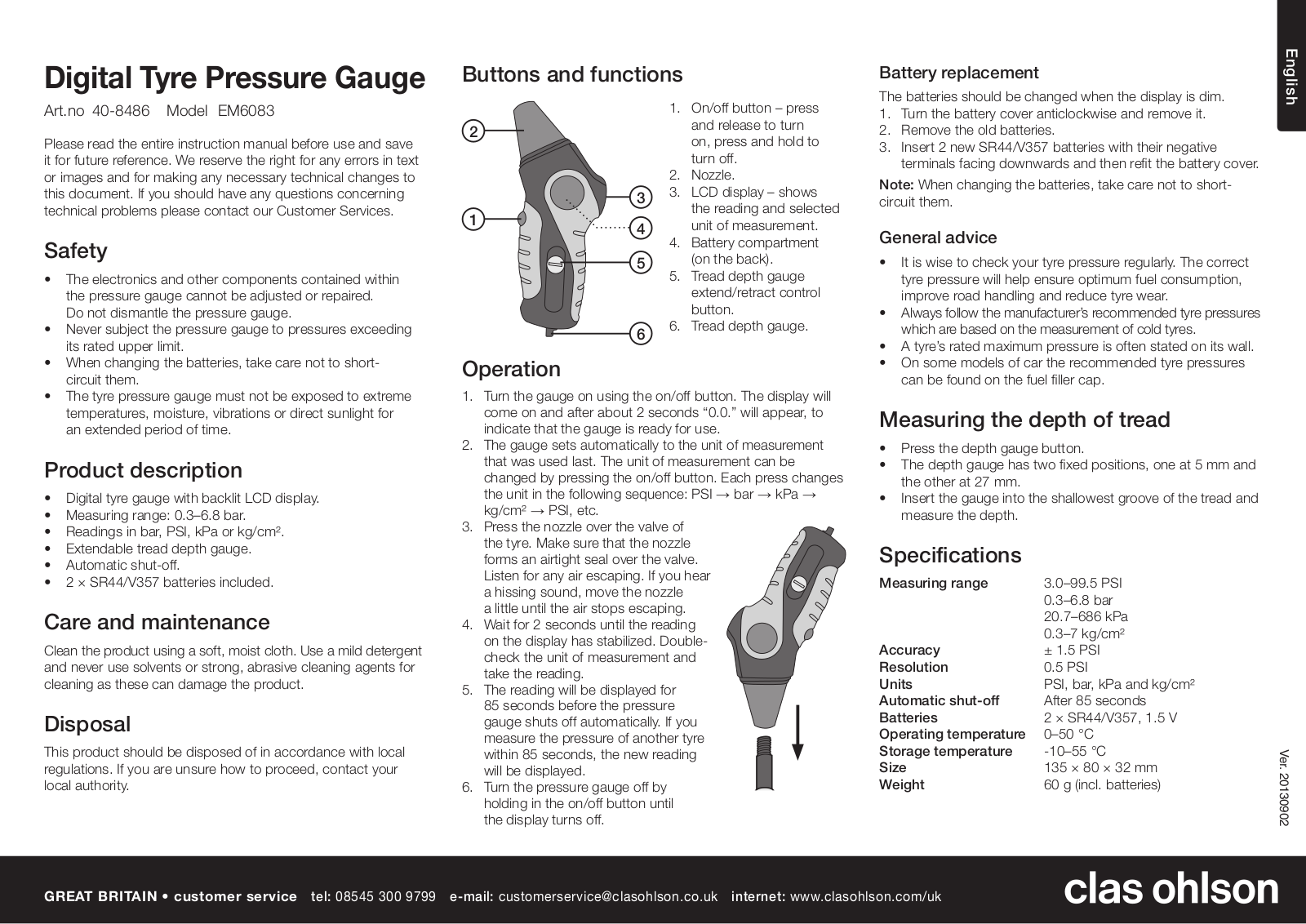 Clas Ohlson EM6083 User Manual