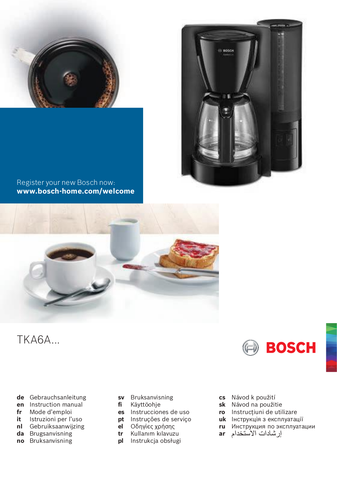 Bosch TKA6A683 User Manual