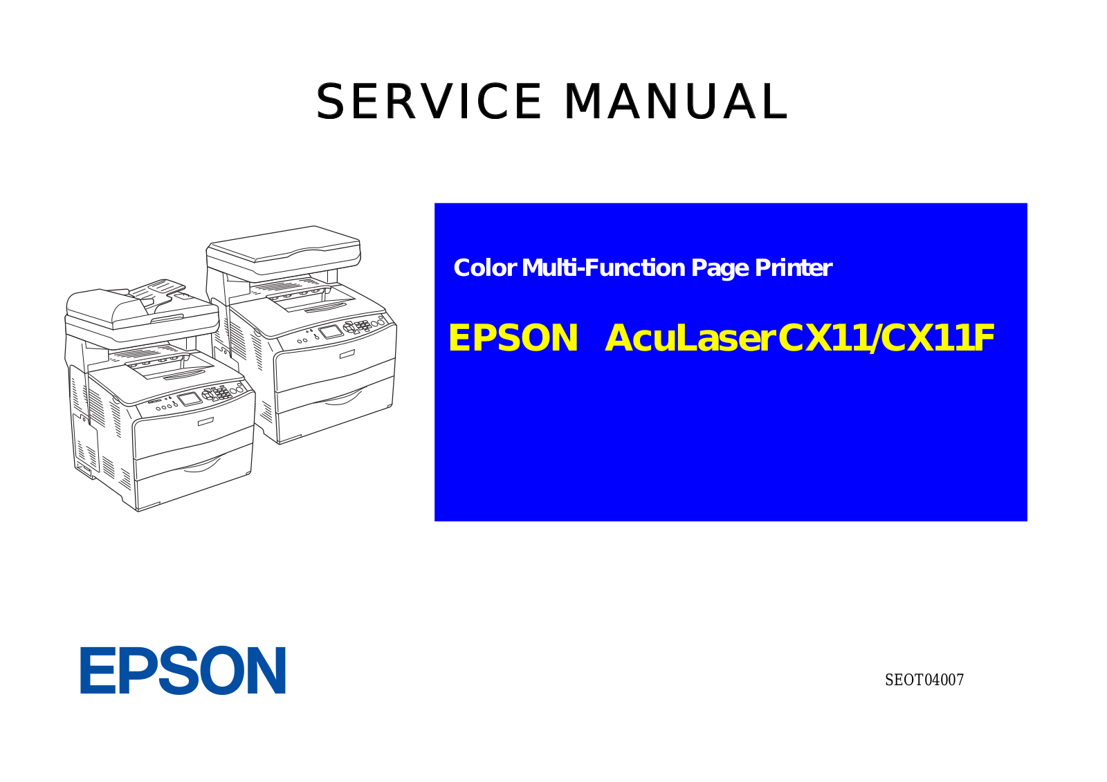 Epson AcuLaser CX11, AcuLaser CX11F Service Manual