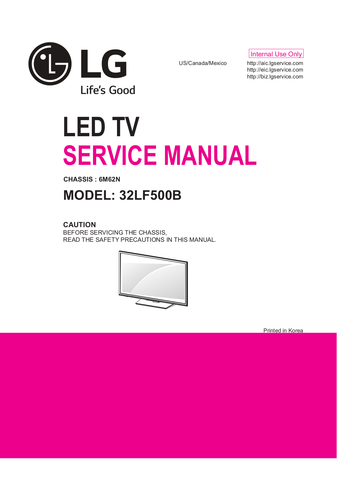 LG 32LF500B, 32LB520B Schematic