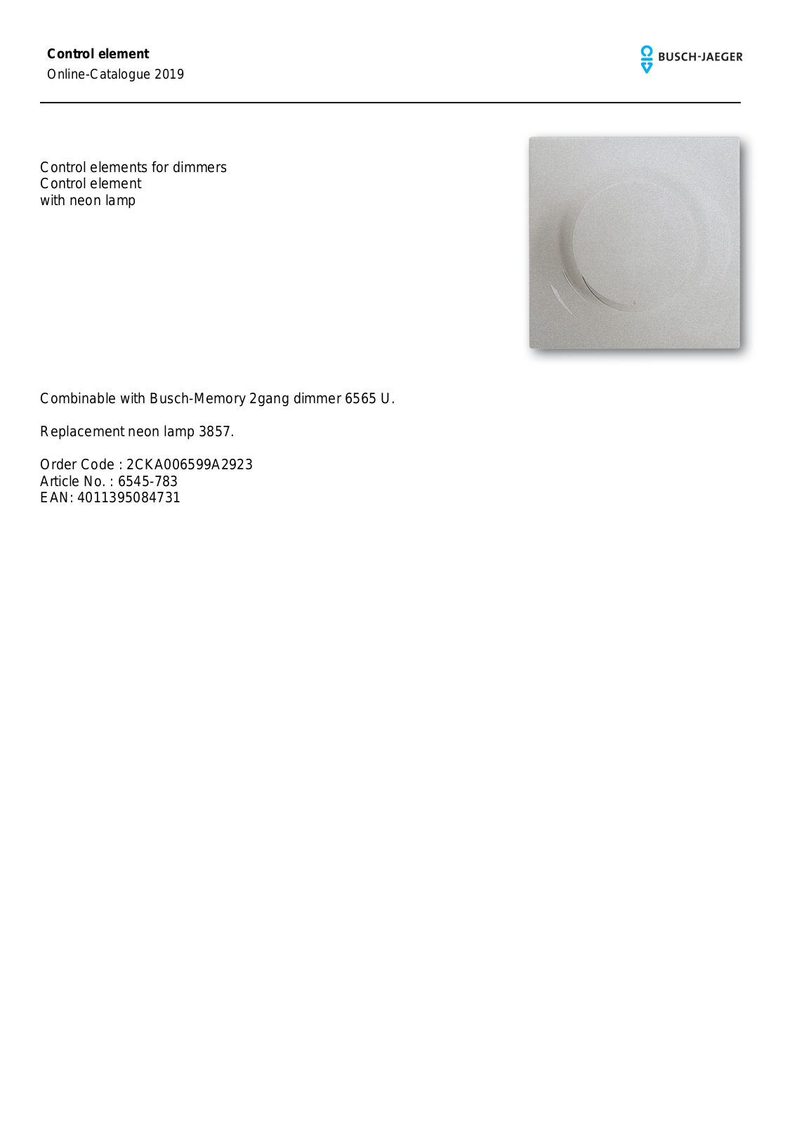 Busch-Jaeger 6545-783 User Manual - ManualMachine.com