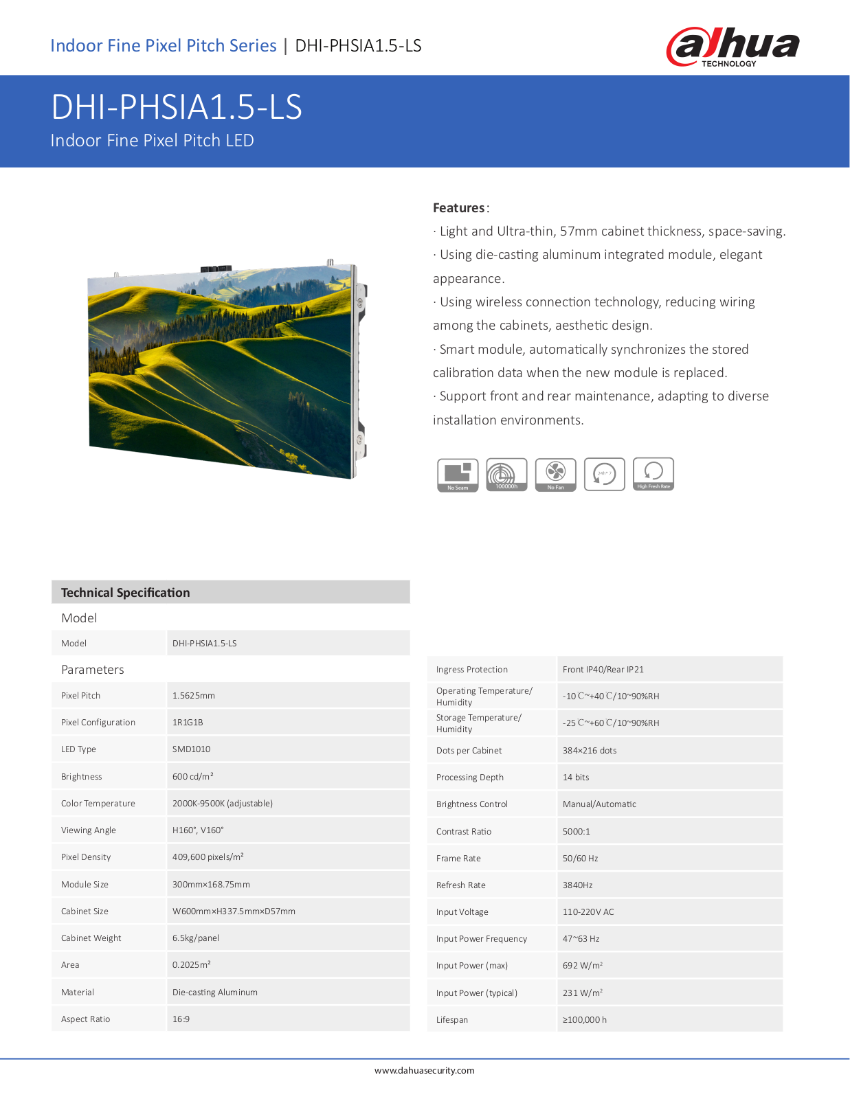 Dahua DHI-PHSIA1.5-LS User Manual