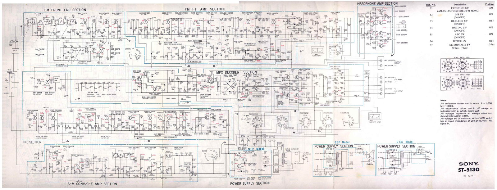 Sony st 5130 schematic