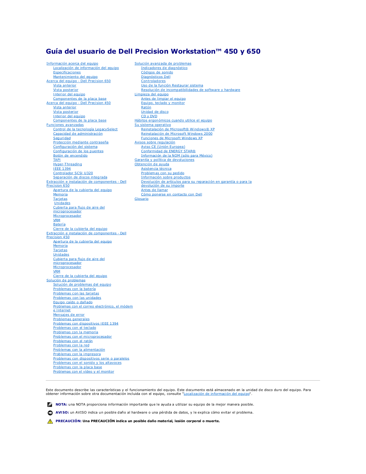 Dell Precision 650 User Manual