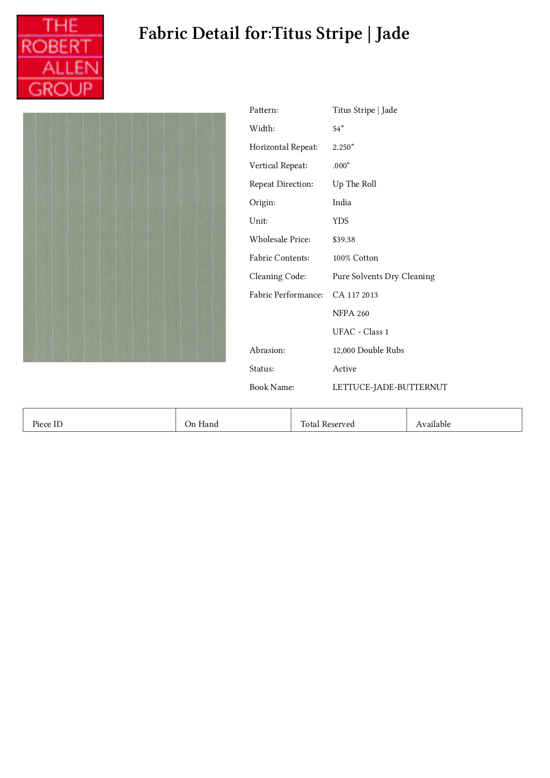 Robert Allen RALF1333 Specifications - ManualMachine.com