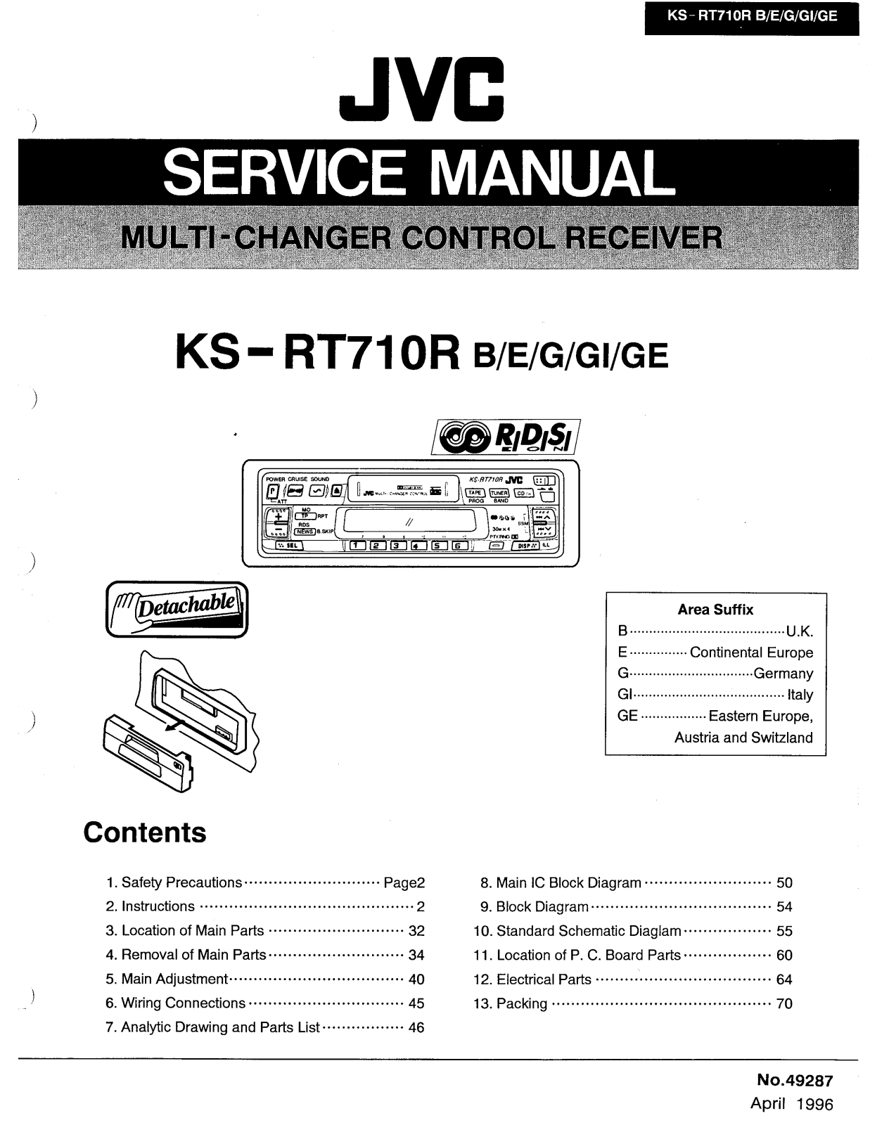 JVC KSRT-710-R Service manual