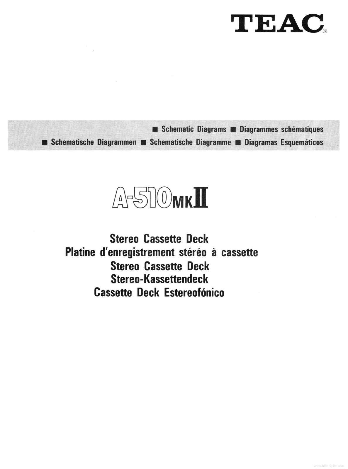Teac A510MKII Schematic - ManualMachine.com