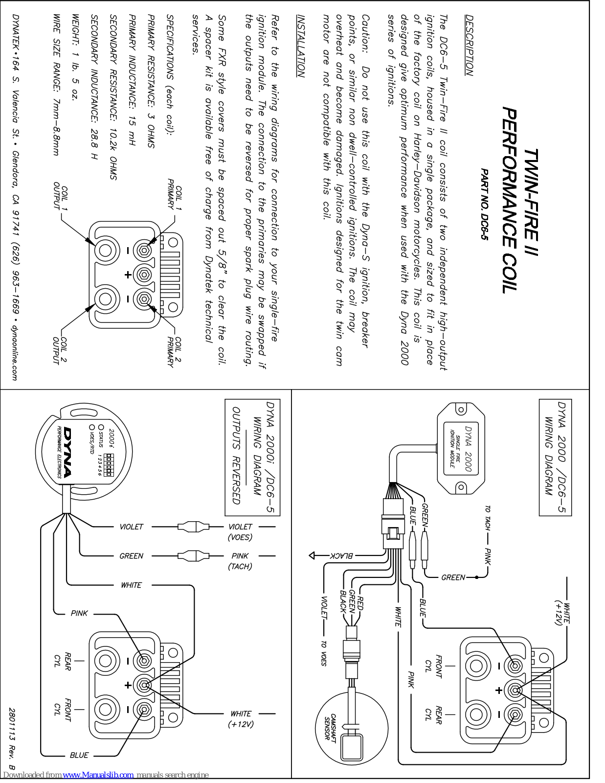 DYNATEK Twin-Fire II User Manual