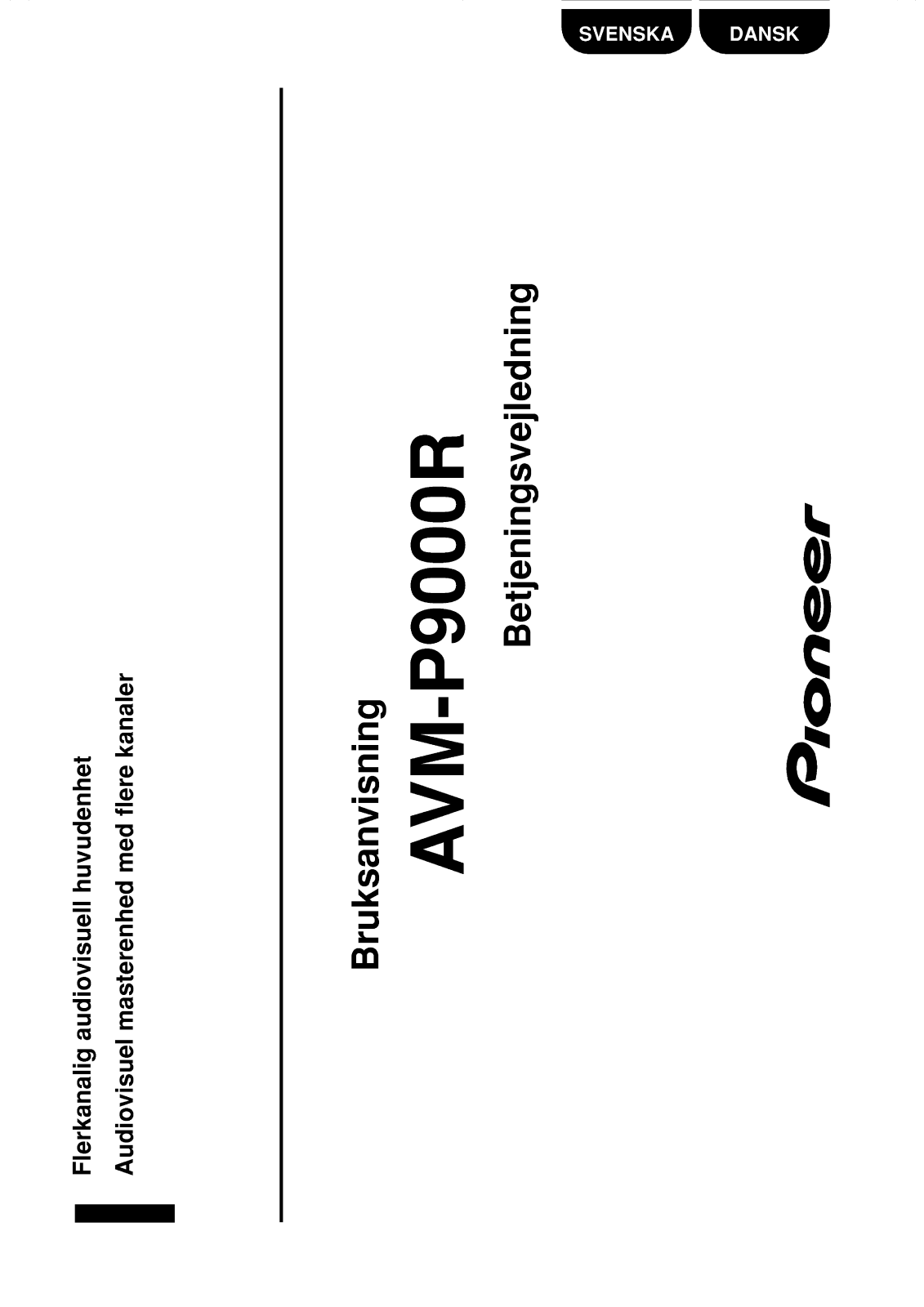 Pioneer AVM-P9000R User Manual