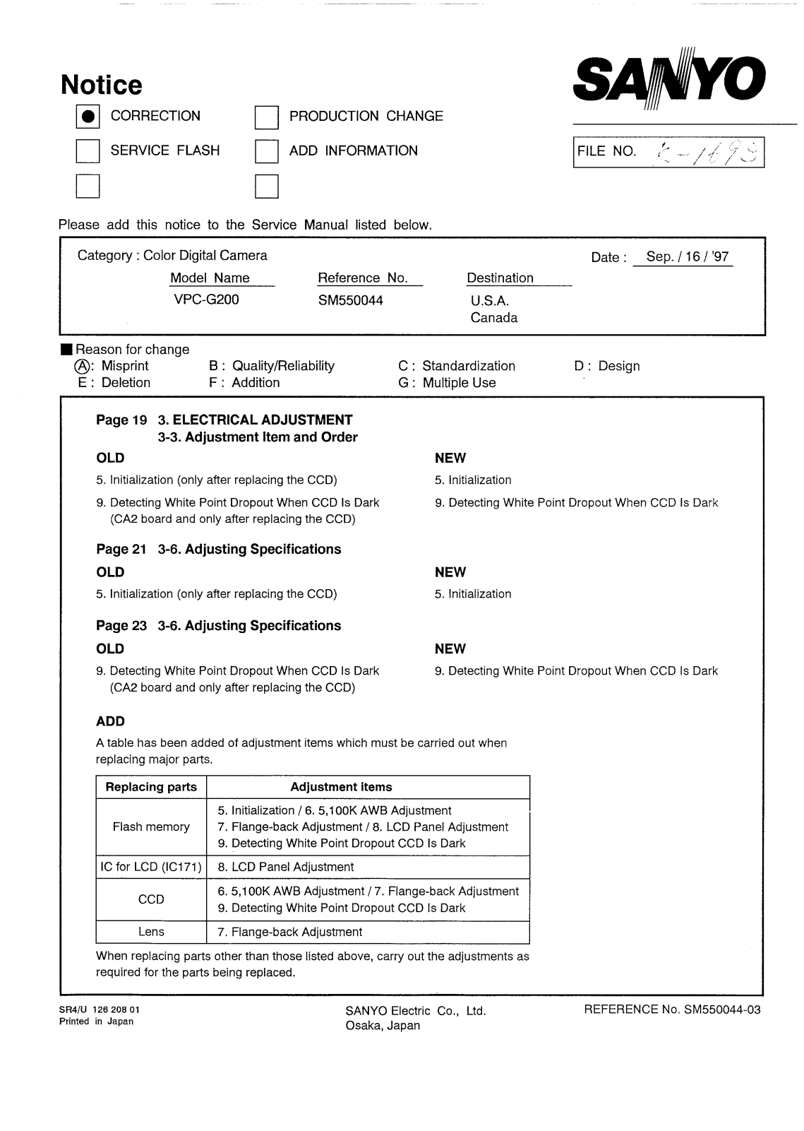 SANYO VPC-G200 NOTICE 03