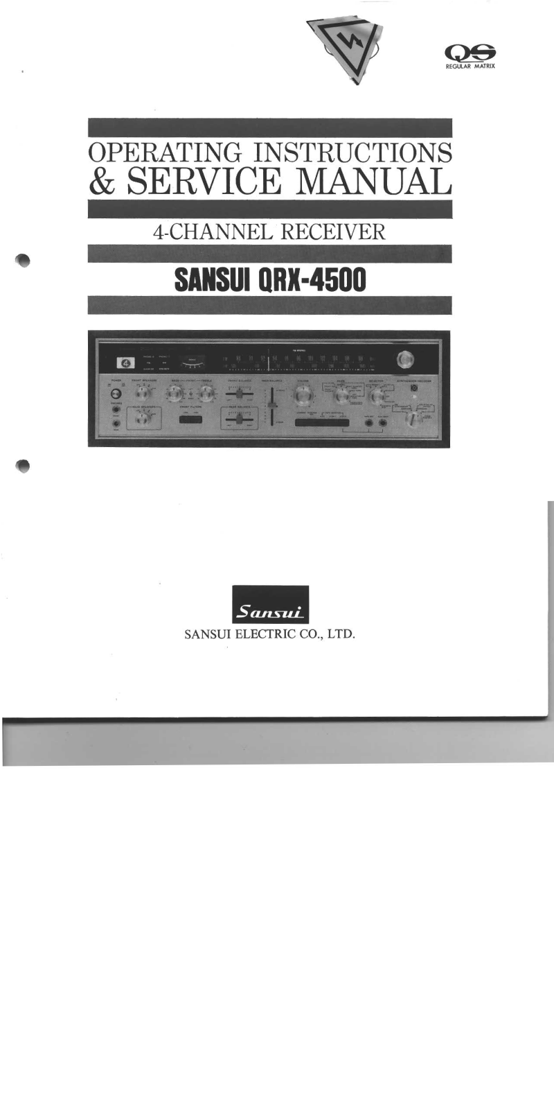 Sansui QRX-4500 Service manual