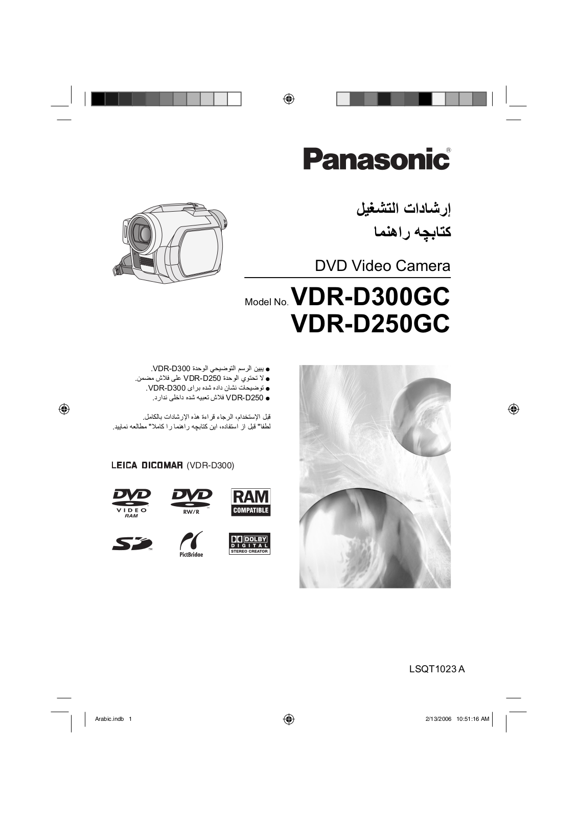 Panasonic VDR-D250GC, VDR-D300GC User Manual