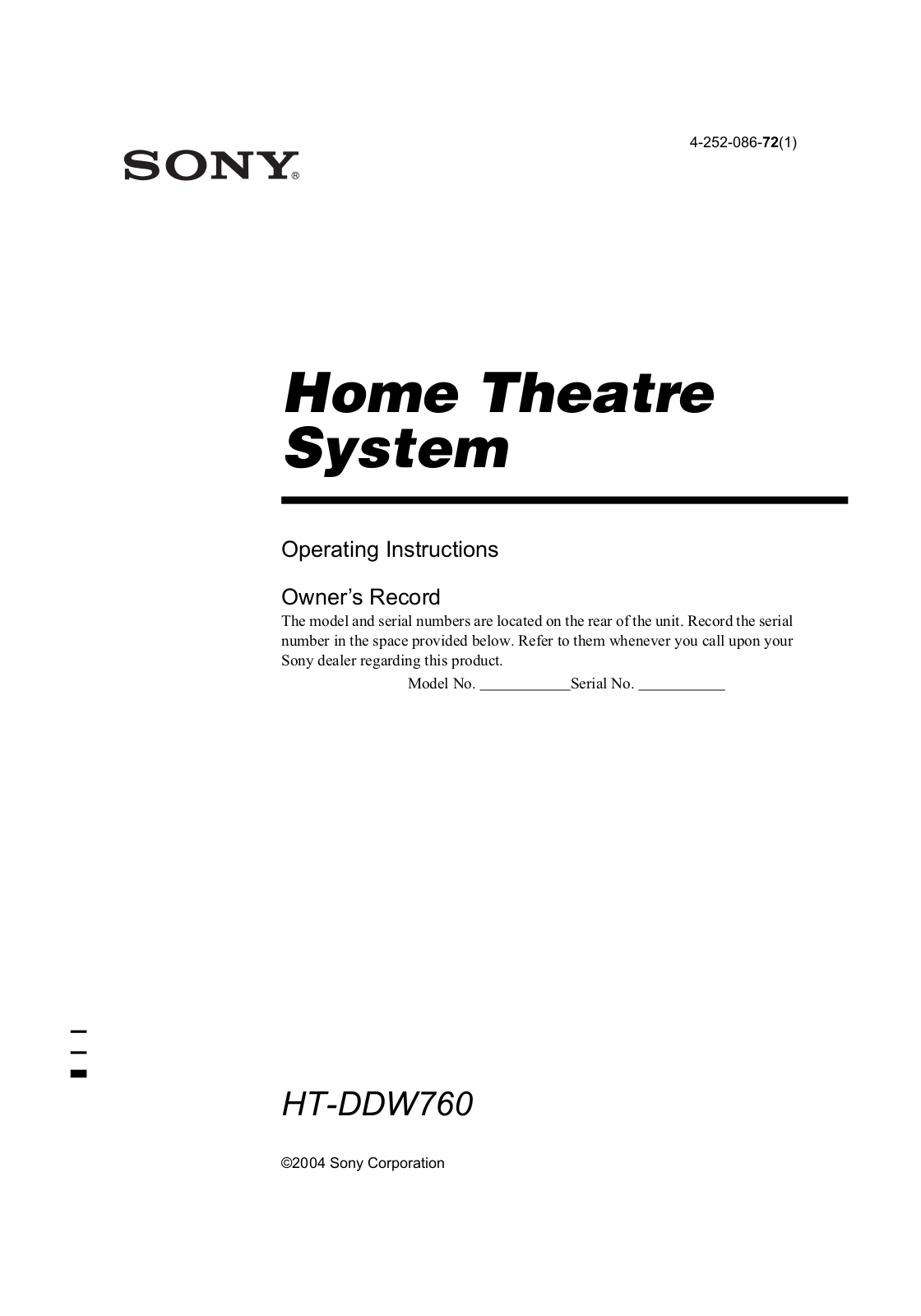 Sony HT-DDW760 User Guide