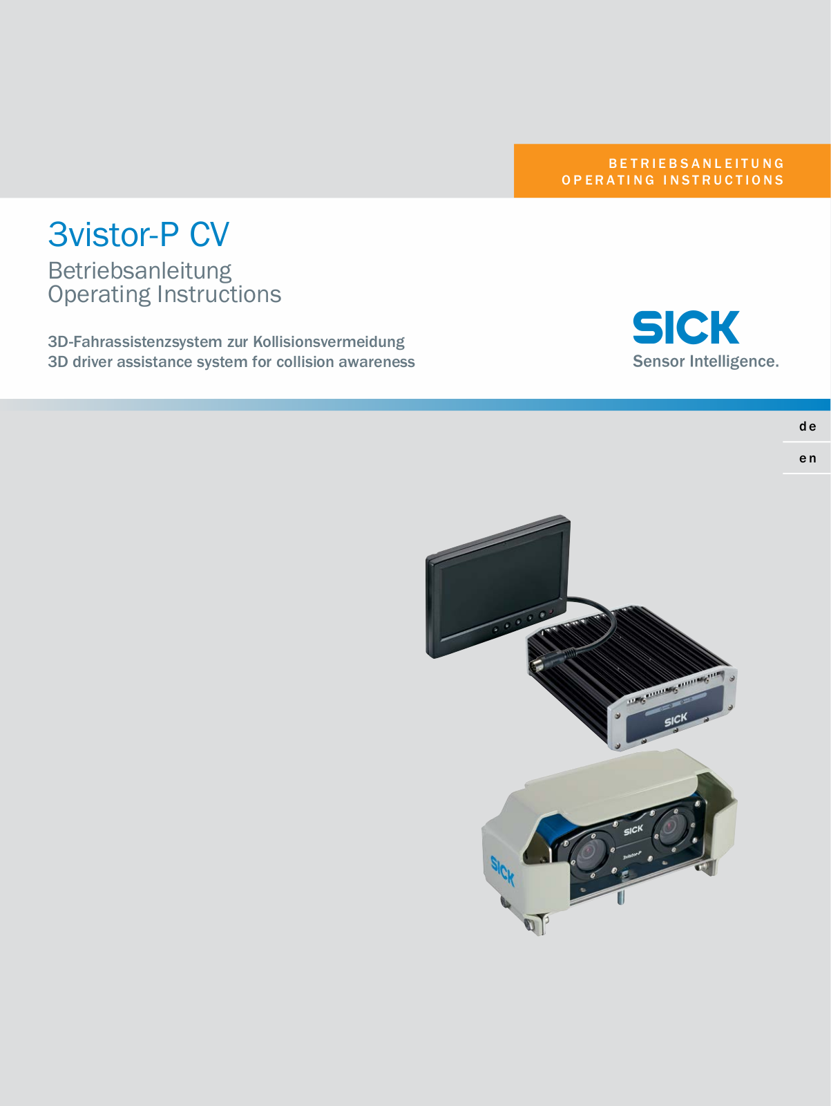 SICK 3vistor-P CV Operating Instructions Manual