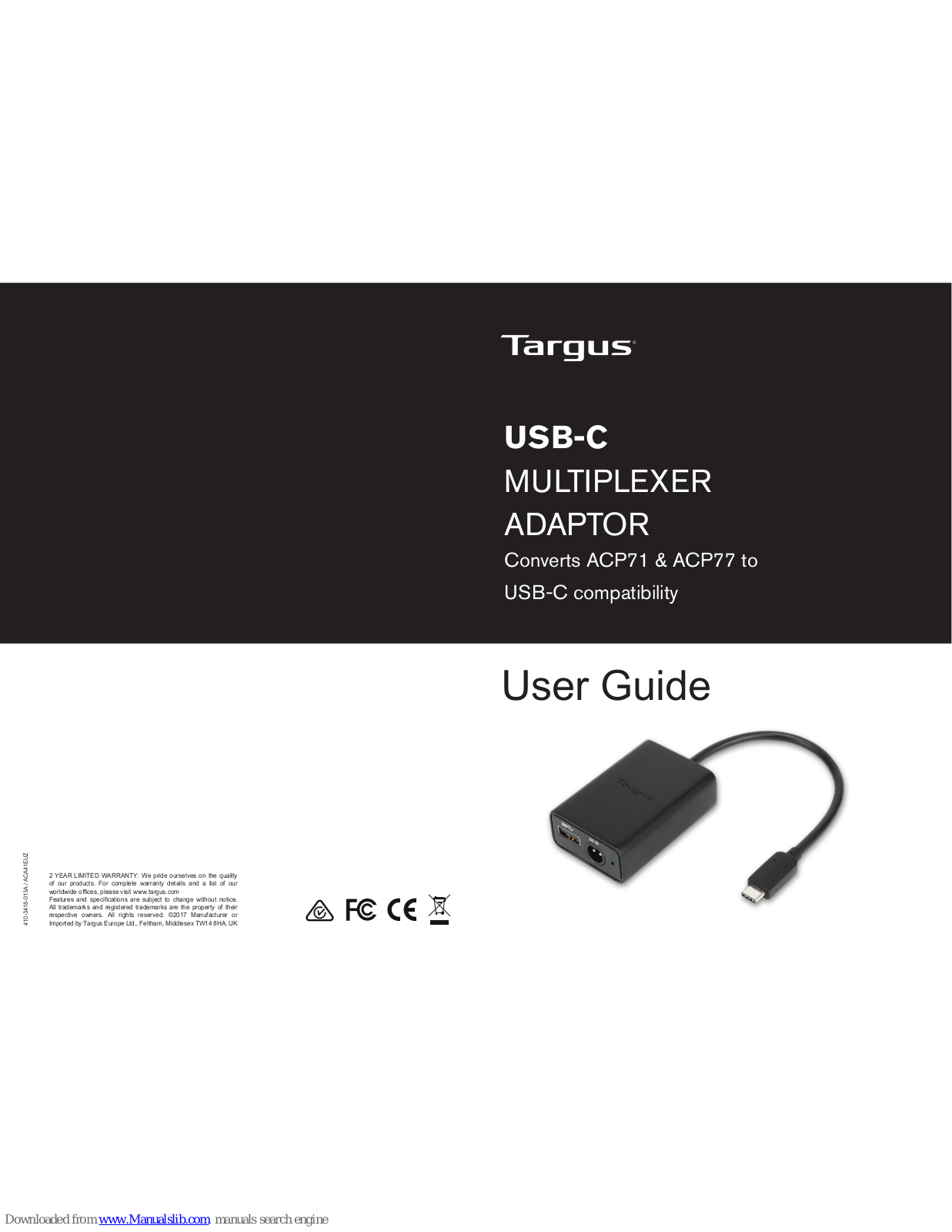 Targus ACA41EUZ User Manual