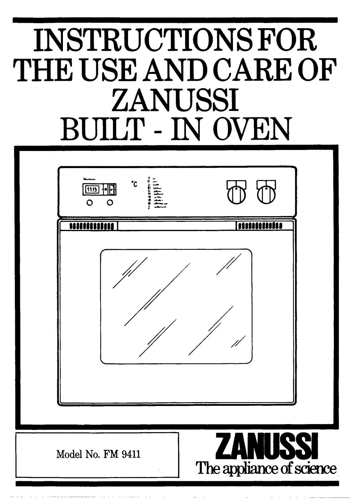 Zanussi FM9411 User Manual