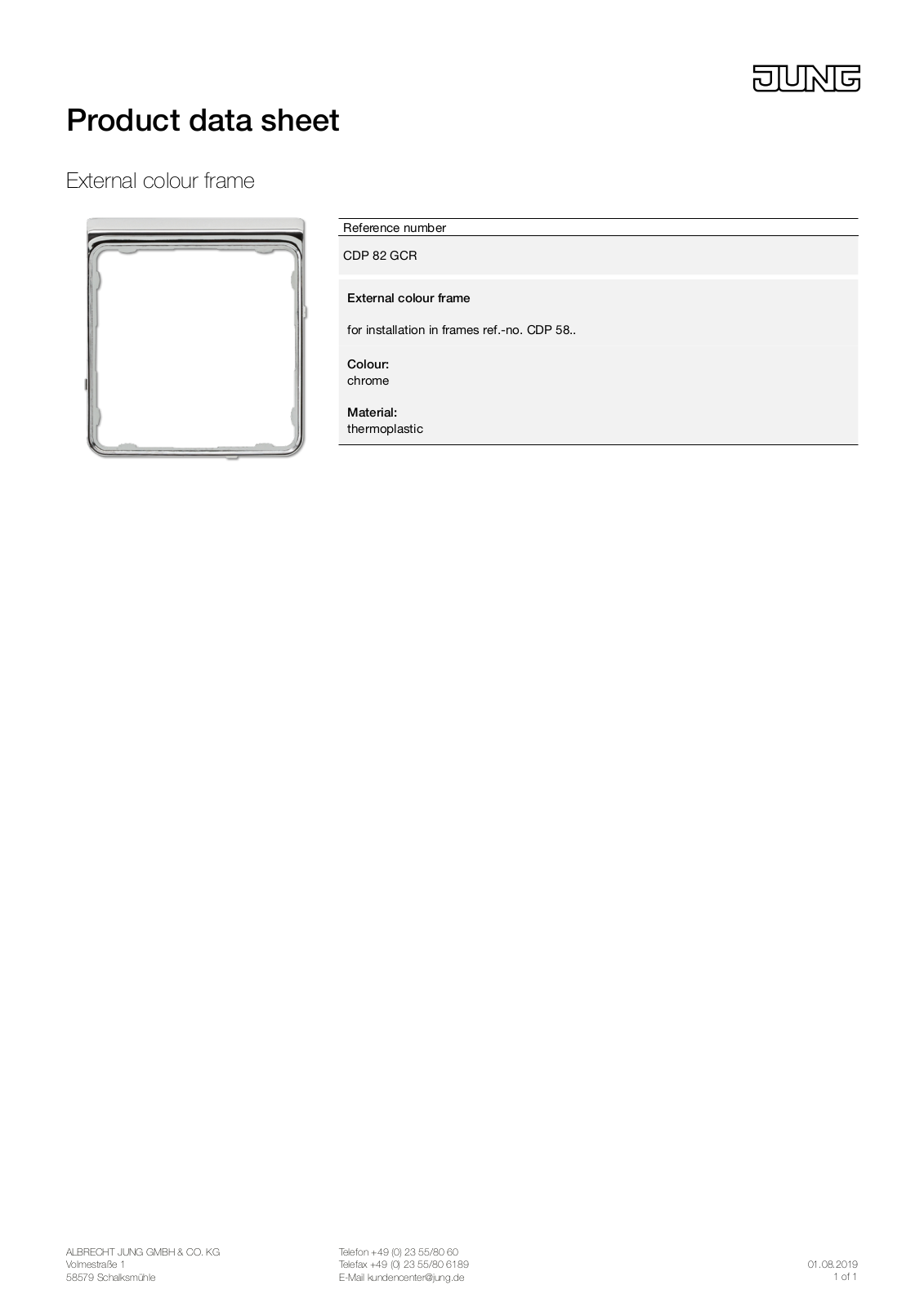 Jung CDP 82 GCR User Manual