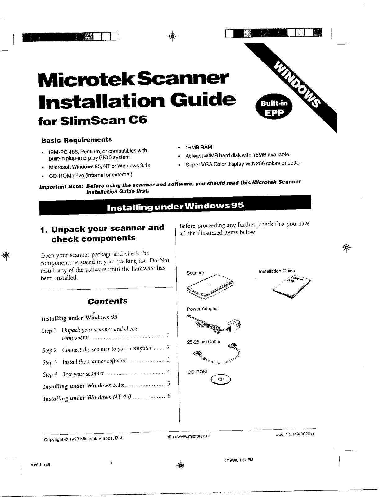 Microtek MCS 1200P Users Manual