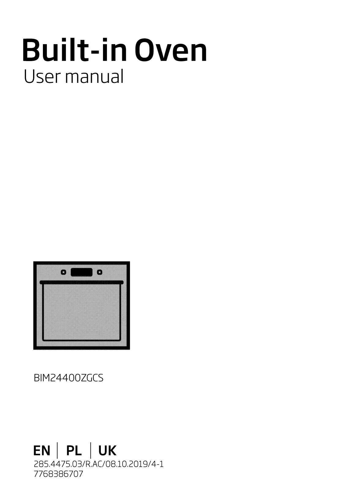 Beko BIM24400ZGCS User manual