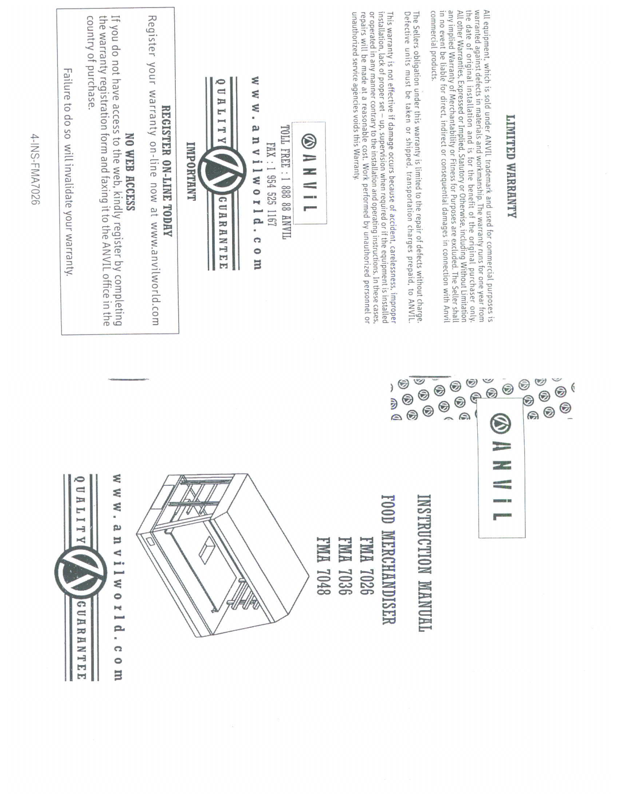 Anvil America FMA 7026 Installation  Manual