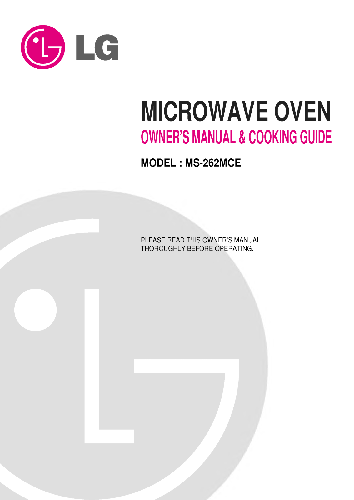 LG MS-262MCE User Manual