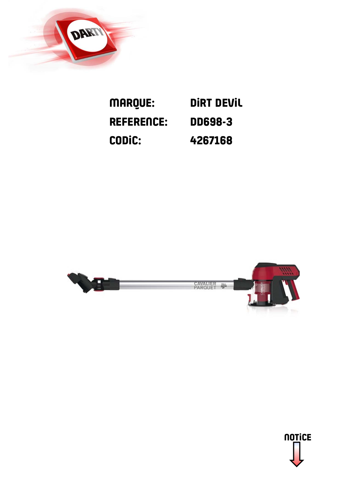 Dirt devil DD698 User Manual