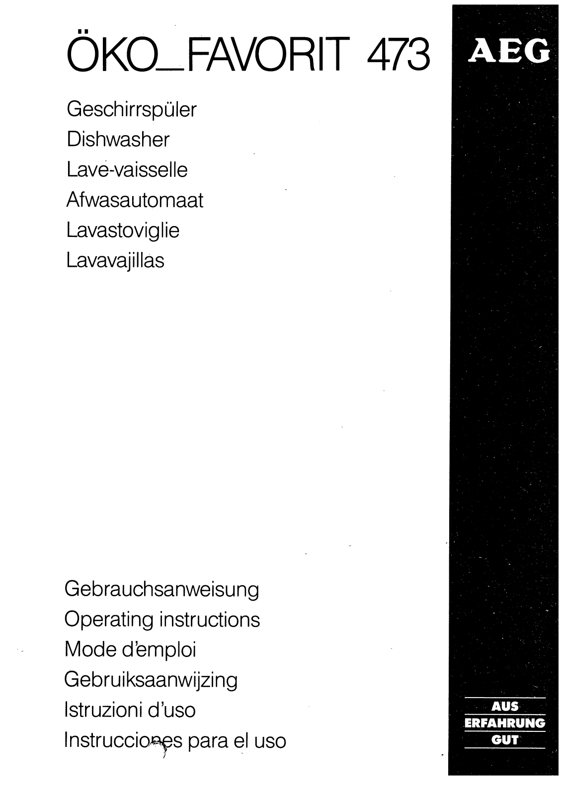 Aeg 473 User Manual