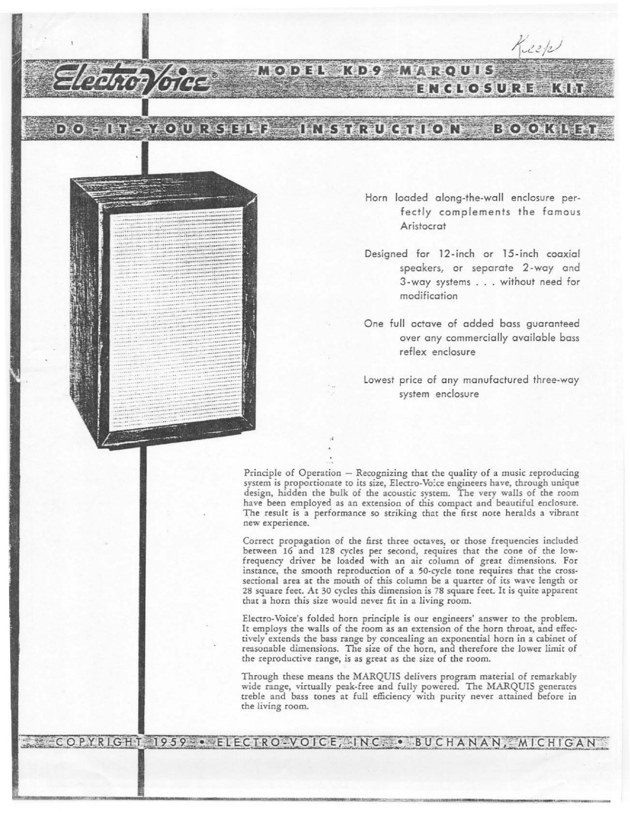 Electro-Voice KD9 User Manual