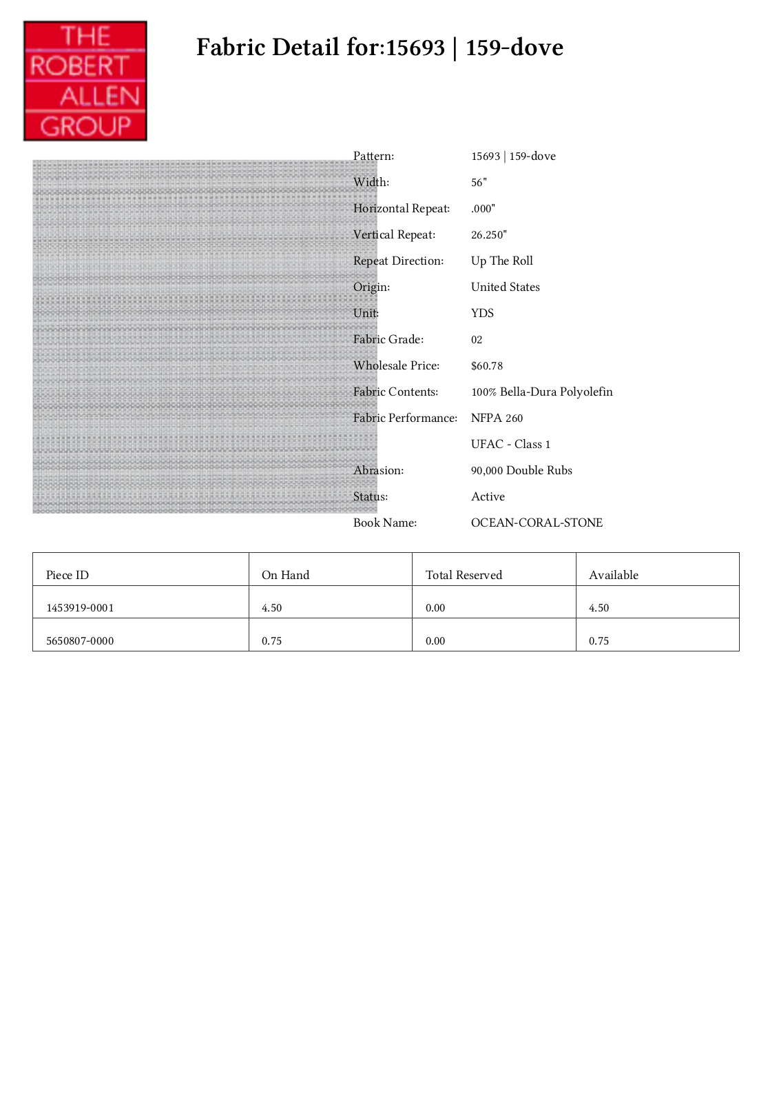 Duralee CRAL4994 Specifications - ManualMachine.com