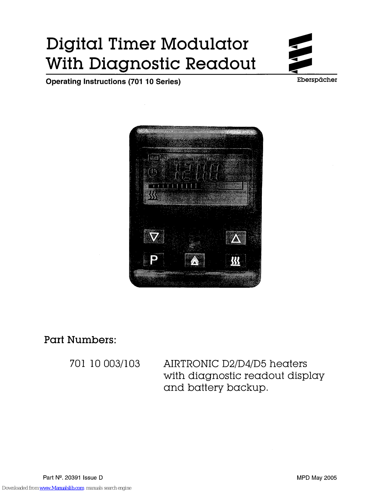 Eberspächer AIRTRONIC D2, AIRTRONIC D4, AIRTRONIC D5 Operating Instructions Manual