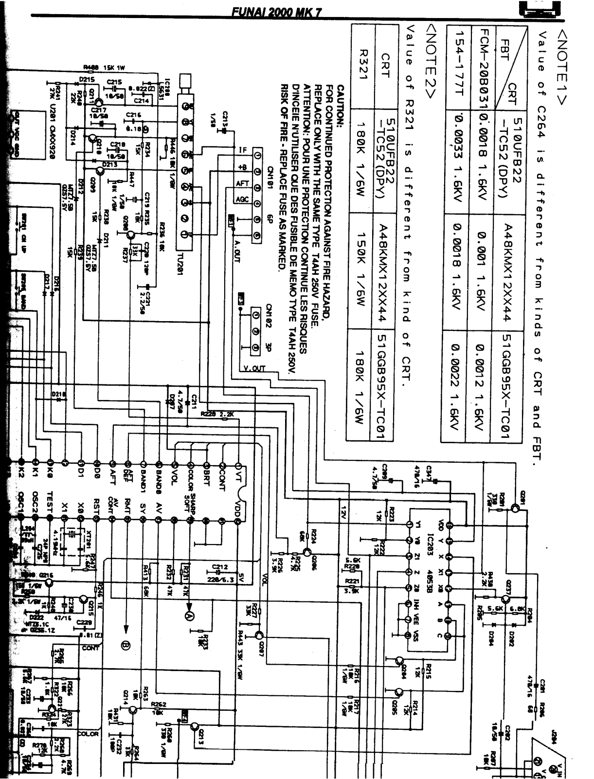 FUNAI 2000 MK7 Diagram