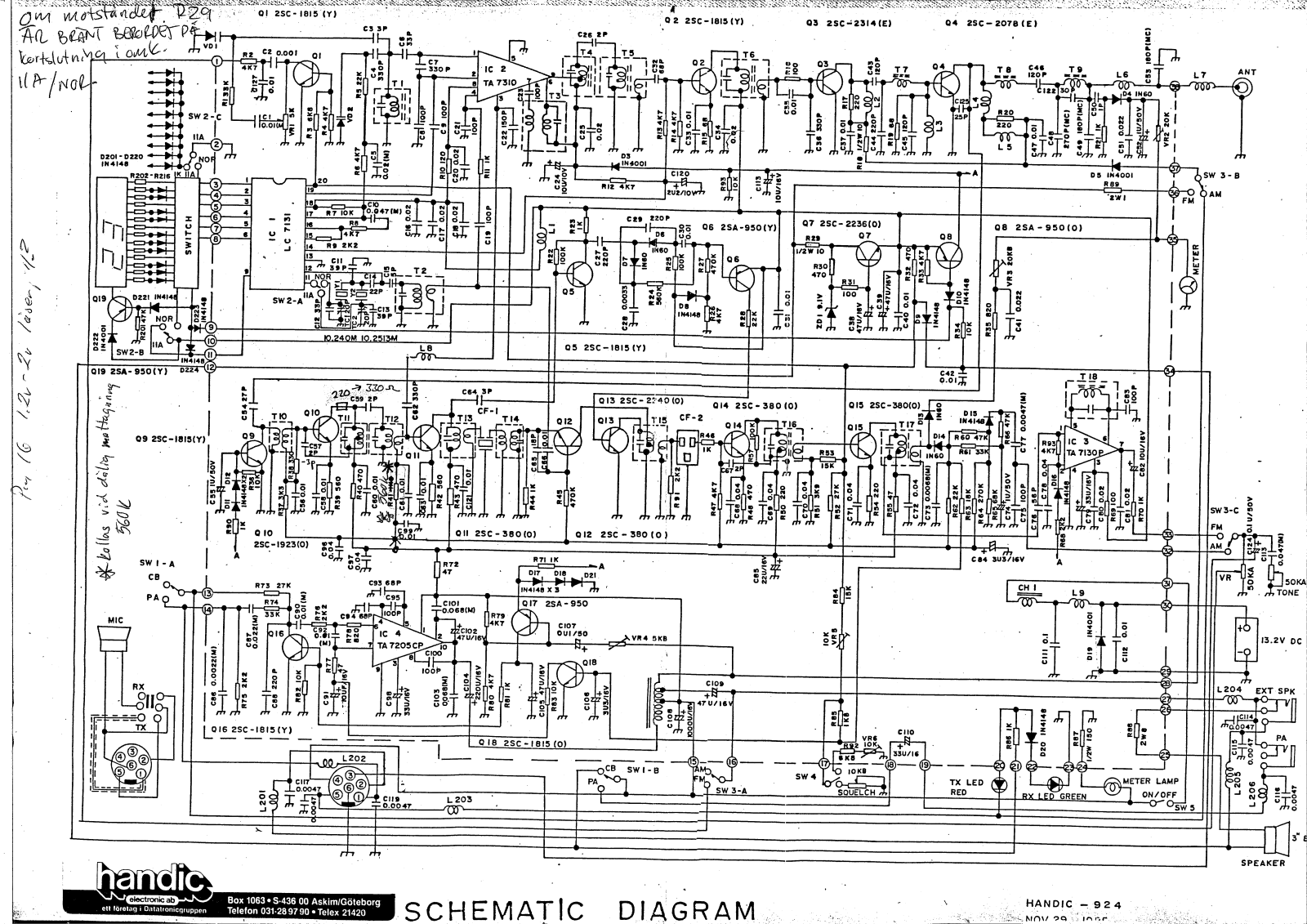 Handic 924 Schematic diagram - ManualMachine.com