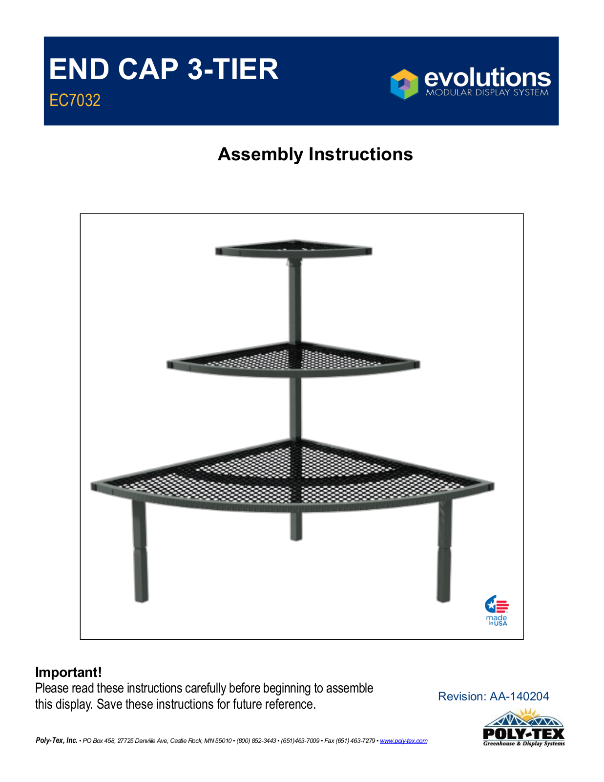 Poly-Tex EC7032 User Manual - ManualMachine.com