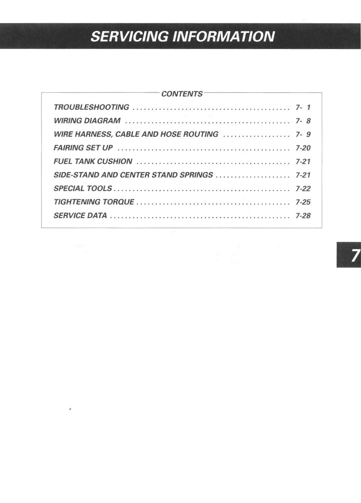 Suzuki GSF1200 1996 1997 Service Manual 8 SERVICING INFORMATION