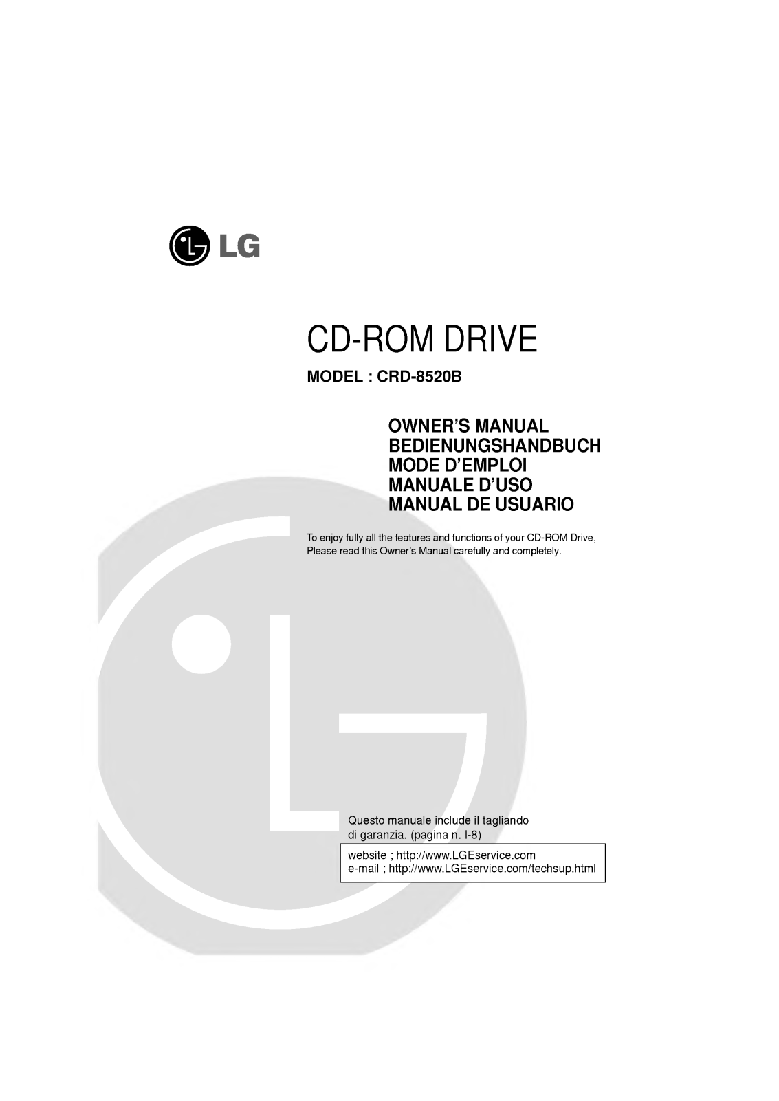 LG CRD-8520B User Manual