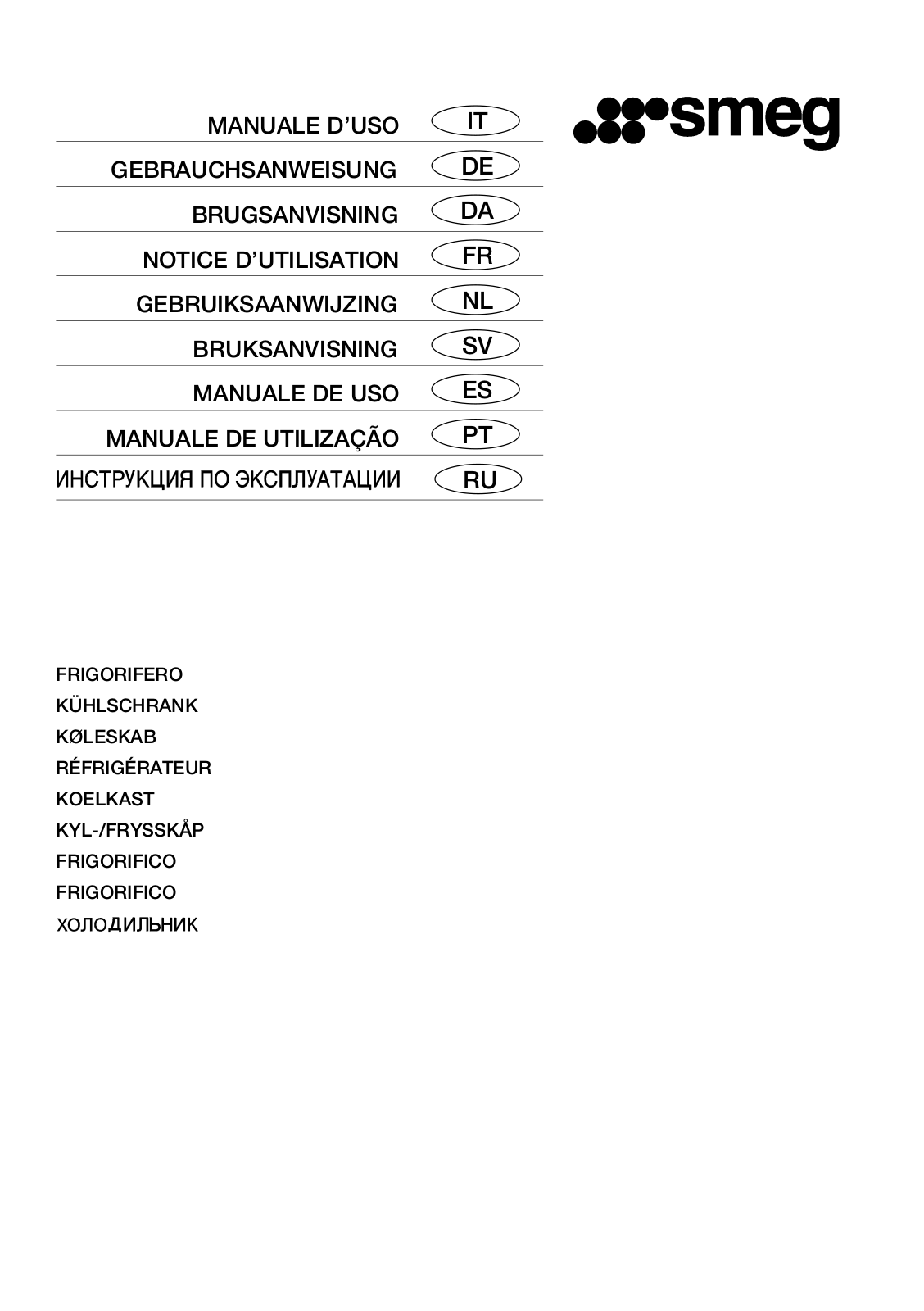 Smeg FA800PO, FA800AOS, FA350XS2, FA800POS, FA800AO User Manual