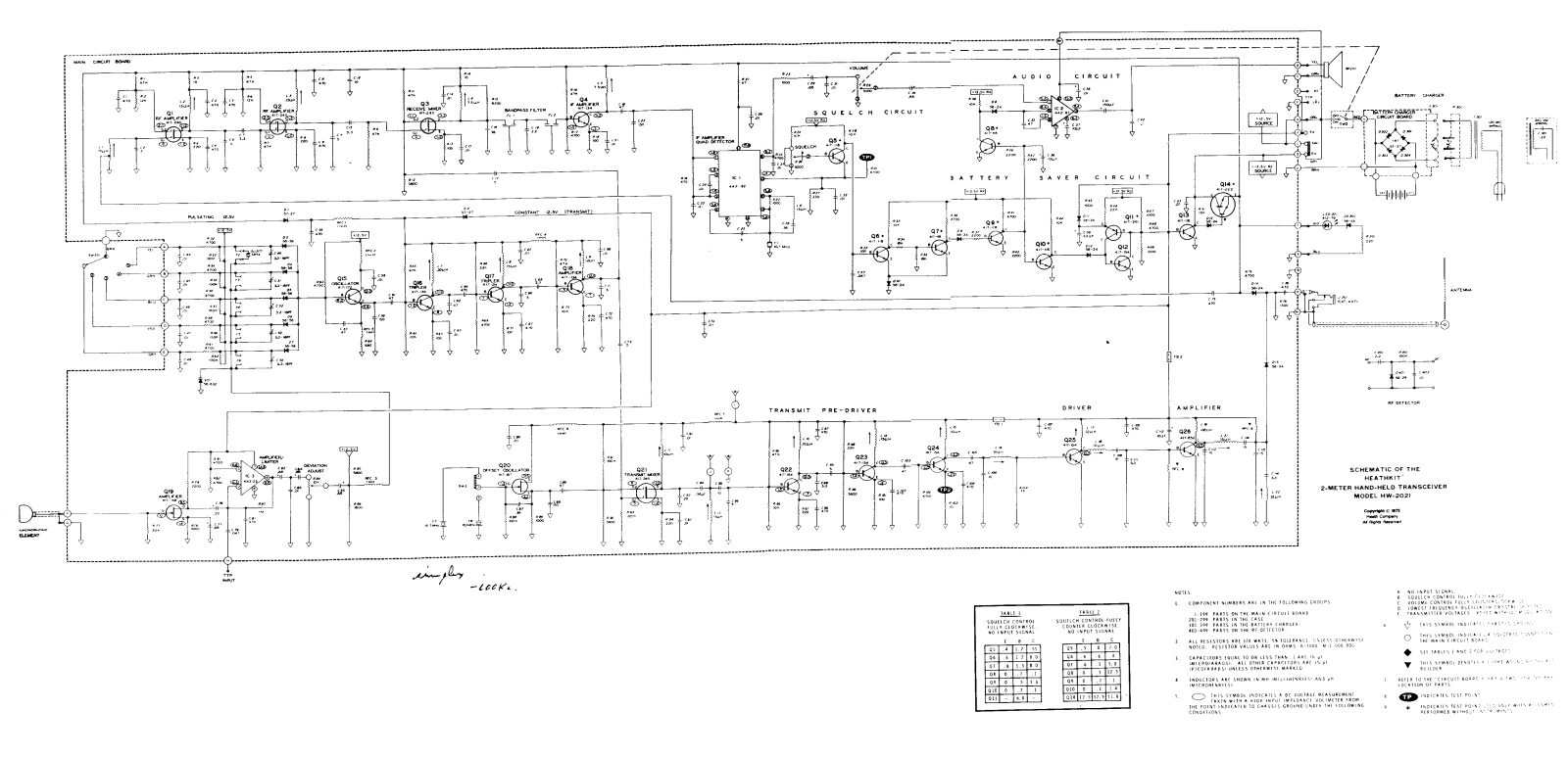 Heath Company HW-2021 Schematic