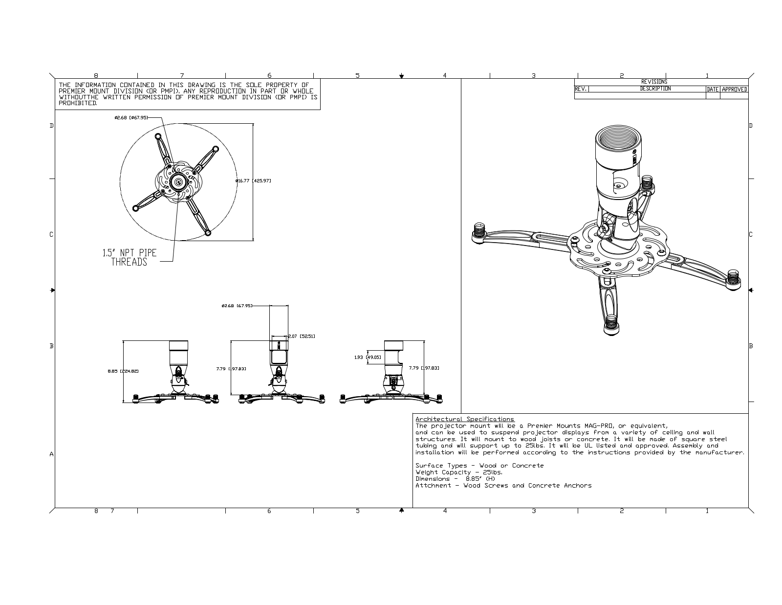 Premier Mounts MAG-PRO Specifications