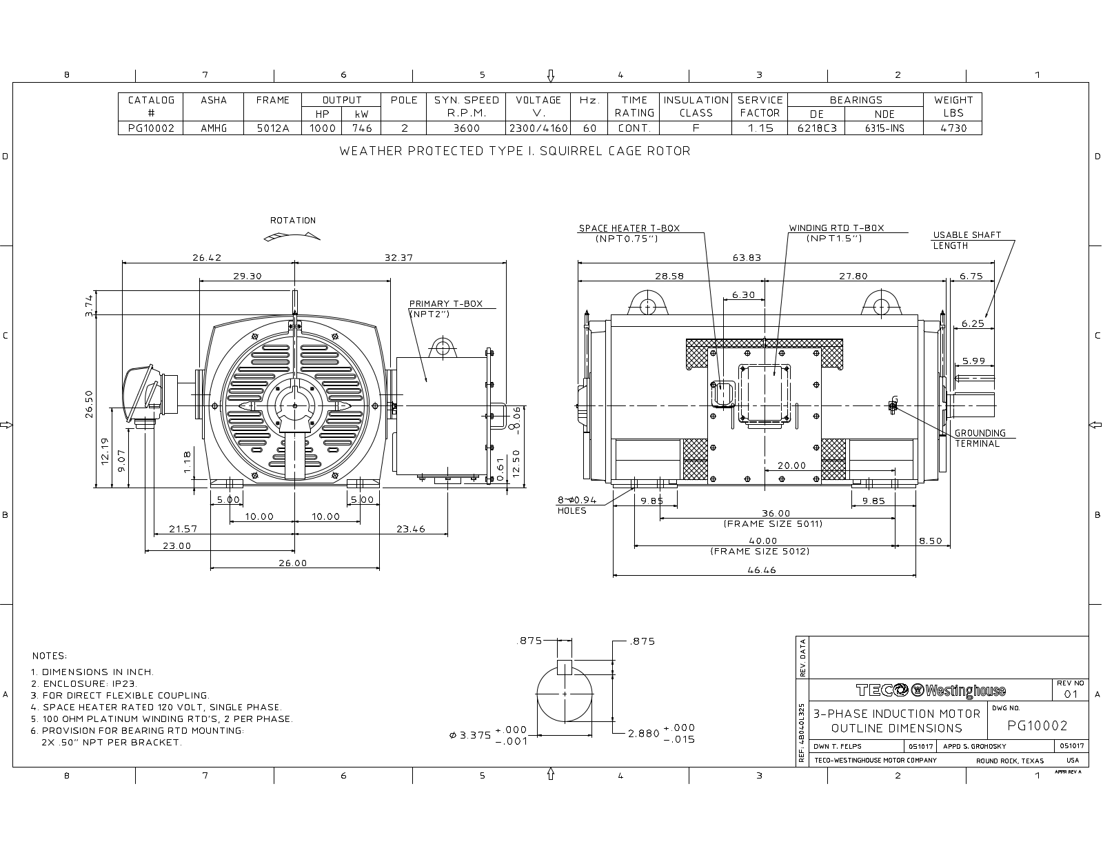 Teco PG10002 Reference Drawing