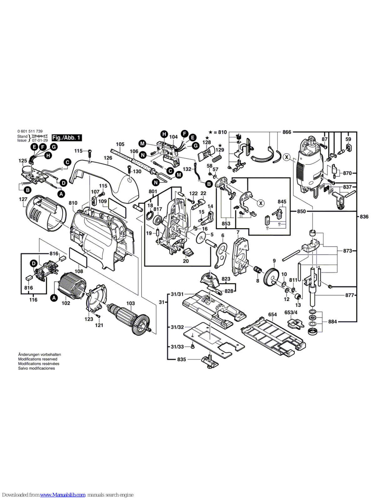 Bosch 1591EVSK Parts List