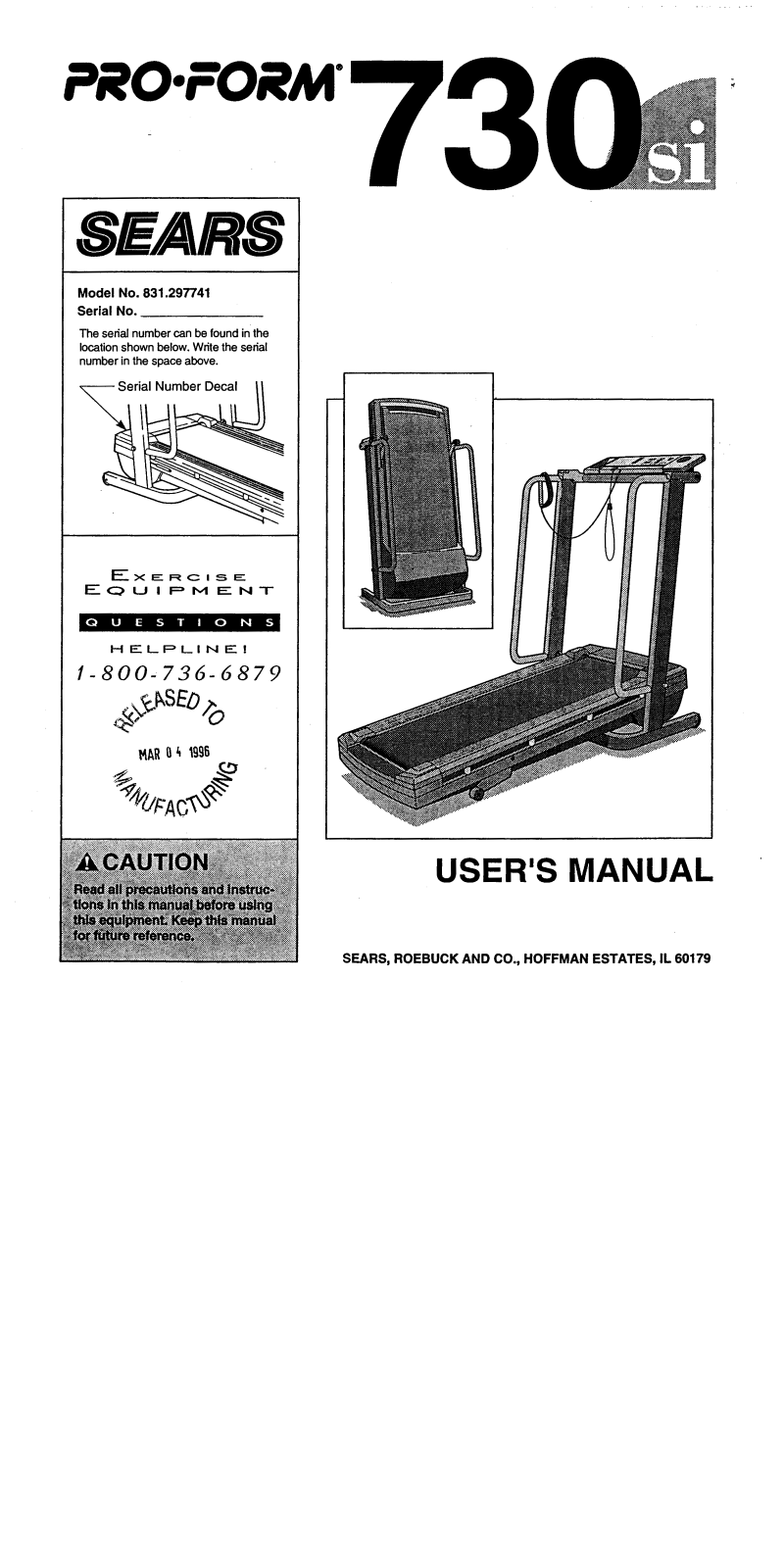 ProForm 297741 User Manual