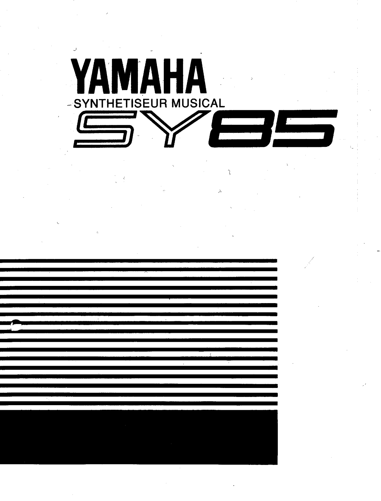 Yamaha SY85F2 User Manual