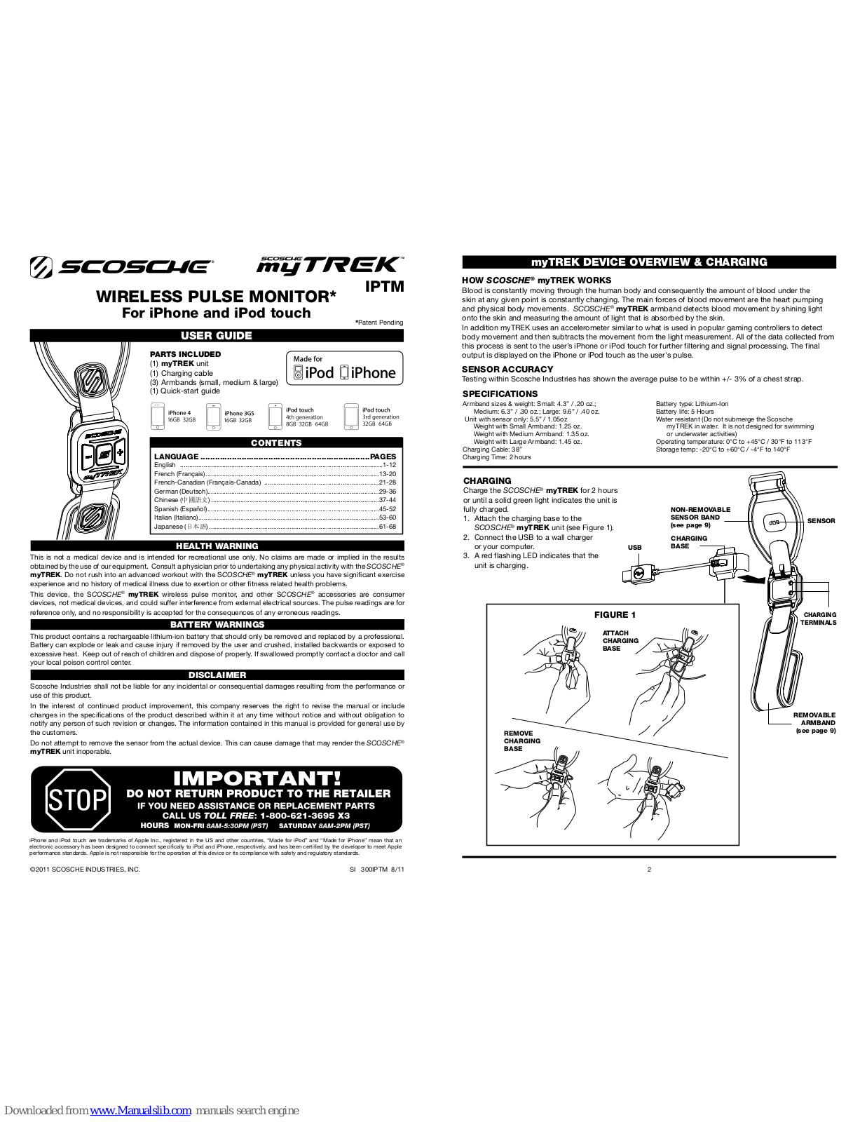 Scosche my TREK,myTREK User Manual