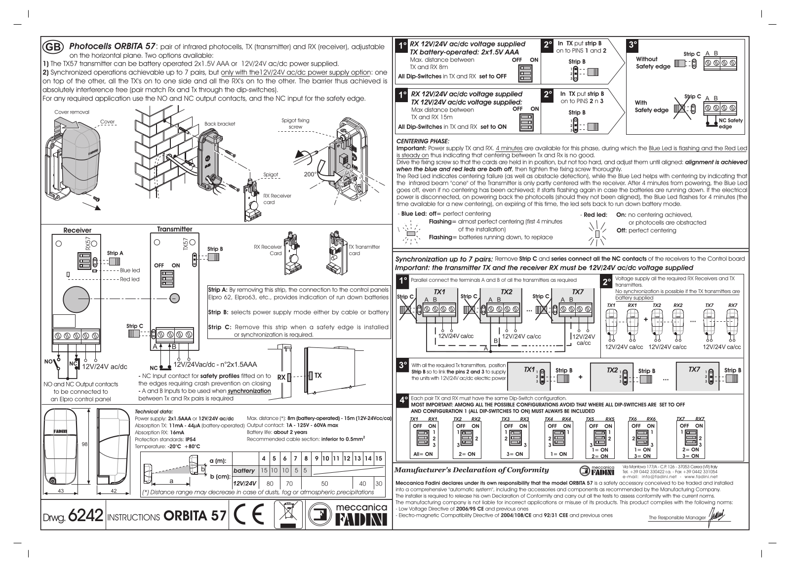 Fadini ORBITA 57 User Manual