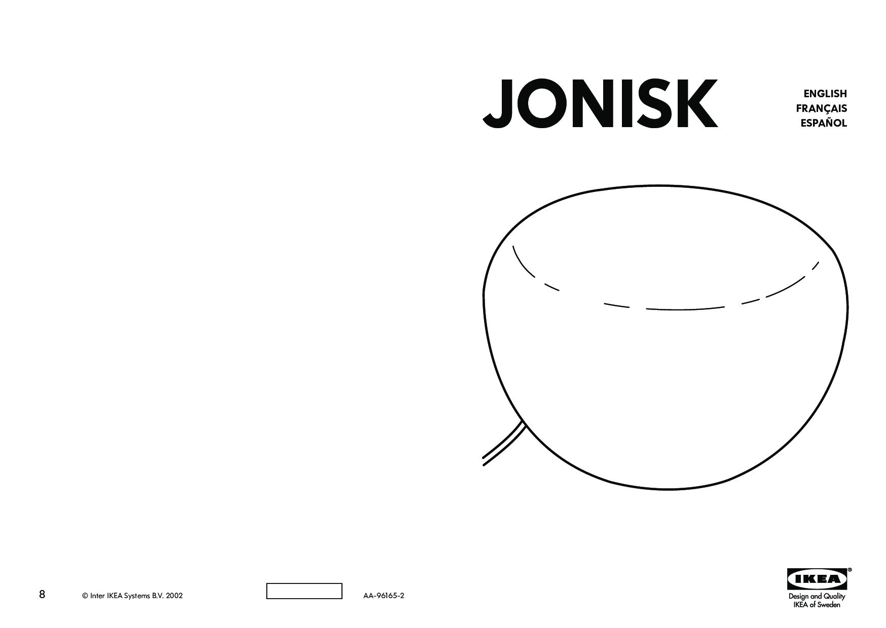 IKEA JONISK FLOOR/TABLE LAMP User Manual